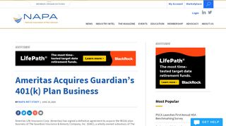 
                            4. Ameritas Acquires Guardian's 401(k) Plan Business | National ...
