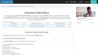 
                            9. Ameritech mail Setup - Outlook | ameritech.net | SmtpImap