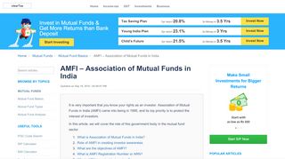 
                            9. AMFI - Association of Mutual Funds in India - Objective & Registration