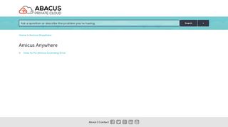 
                            9. Amicus Anywhere - Abacus Private Cloud Knowledge Base