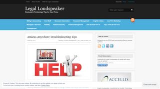 
                            7. Amicus Anywhere Troubleshooting Tips | Legal Loudspeaker