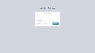 
                            2. Amiko Admin - Login