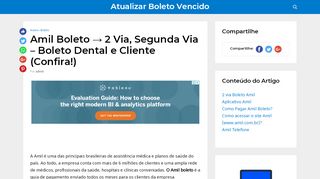 
                            8. Amil Boleto → 2 Via, Segunda Via – Boleto Dental e Cliente ...