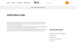 
                            2. Amity Ipass Login - Sign In to Account in One Click - Login Radar