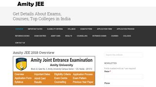 
                            1. Amity JEE 2018 Application Form, Exam Dates, Syllabus ...