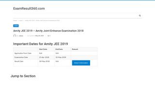 
                            6. Amity JEE 2019 - Amity Joint Entrance …