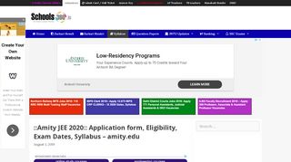 
                            7. ::Amity JEE 2020:: Application form, Eligibility, …