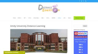 
                            6. Amity University Distance Learning Courses Fee Admission 2019