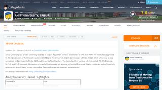 
                            3. Amity University, Jaipur - Admissions, Contact, Website ...