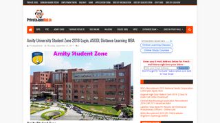 
                            8. Amity University Student Zone 2018 Login, ASODL Distance ...