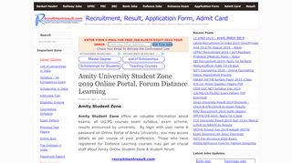 
                            8. Amity University Student Zone 2019 Online Portal, Forum ...