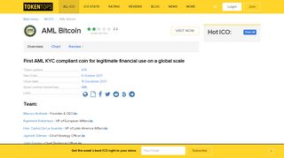 
                            5. AML Bitcoin ICO - Top ICO list with a rating & token review.