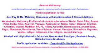 
                            3. Amman Matrimony - Local Matrimony service for tamilians in ...