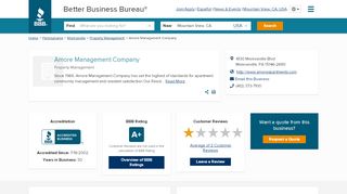 
                            5. Amore Management Company | Better Business Bureau® Profile