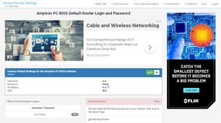 
                            2. Amptron PC BIOS Default Router Login and Password