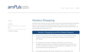 
                            6. amPuls Market Research AG - Mystery Shopper