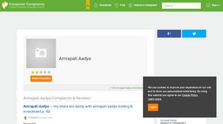 
                            3. Amrapali Aadya - Consumer Complaints Forum