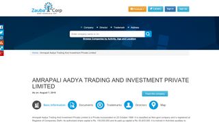 
                            1. AMRAPALI AADYA TRADING AND INVESTMENT PRIVATE …