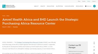 
                            2. Amref Health Africa and R4D Launch the Strategic Purchasing ...