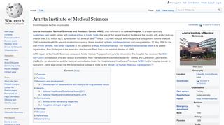 
                            7. Amrita Institute of Medical Sciences - Wikipedia