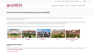 
                            2. Amrita University Management System (AUMS) | Amrita ...