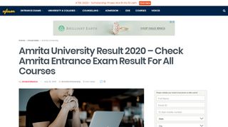 
                            7. Amrita University Result 2020 - AglaSem Admission