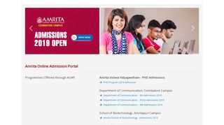 
                            4. Amrita Vishwa Vidyapeetham - Amrita Online …