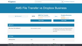 
                            5. AMS File Transfer vs Dropbox Business Comparison - Capterra ...