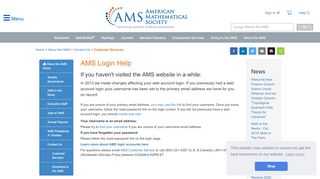 
                            3. AMS Login Help - American Mathematical Society