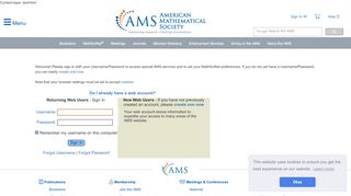 
                            2. AMS User Account - Sign In - American Mathematical Society