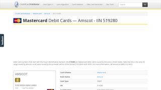 
                            9. Amscot Mastercard Debit Cards - IIN 519280 ...