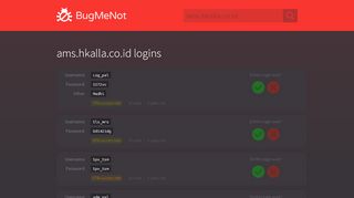 
                            3. ams.hkalla.co.id passwords - BugMeNot