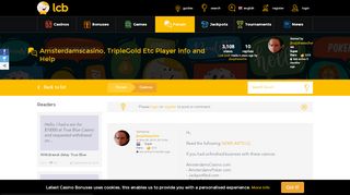 
                            7. Amsterdamscasino, TripleGold Etc Player info and Help