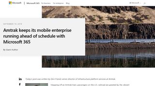 
                            9. Amtrak keeps its mobile enterprise running ahead of schedule with ...