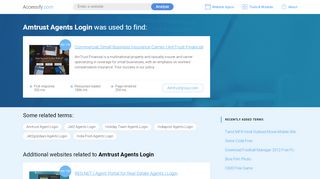 
                            9. Amtrust Agents Login at top.accessify.com