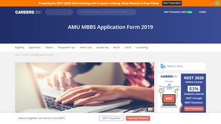 
                            8. AMU MBBS Application Form 2019, Registration - Apply here