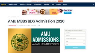 
                            5. AMU MBBS BDS Admission 2020 | AglaSem Admission