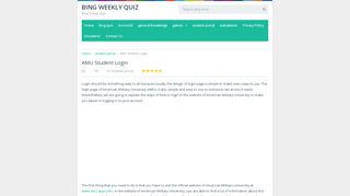 
                            3. AMU Student Login - bingweeklyquiz.com