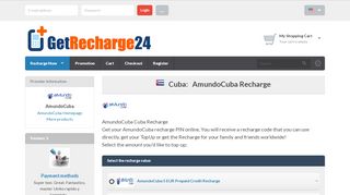 
                            8. AmundoCuba calling card? get Recharge code - GetRecharge24