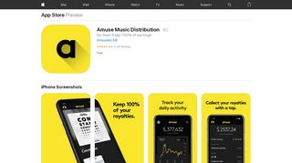 
                            3. Amuse Music Distribution on the App Store