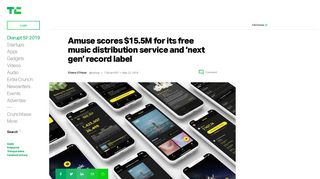 
                            2. Amuse scores $15.5M for its free music distribution service ...