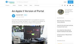 
                            5. An Apple II Version of Portal - Hackster Blog