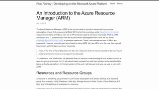 
                            9. An Introduction to the Azure Resource Manager (ARM) | Rick Rainey ...