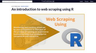 
                            5. An introduction to web scraping using R - freeCodeCamp