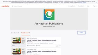 
                            4. An Nasihah Publications Events | Eventbrite