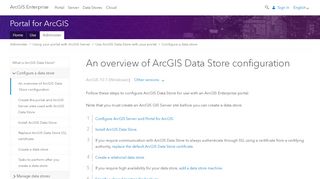 
                            8. An overview of ArcGIS Data Store configuration—Portal for ArcGIS ...