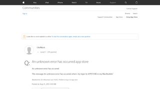 
                            4. An unknown error has occurred app store - Apple Community