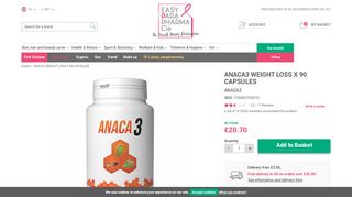 
                            2. ANACA3 WEIGHT LOSS X 90 CAPSULES - Easyparapharmacie