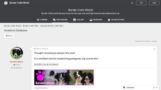 
                            9. Anadune Database - Border Collie World - Tapatalk