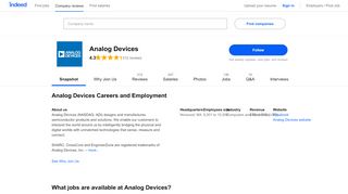 
                            2. Analog Devices Careers and Employment | Indeed.com